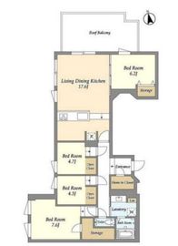 エフローレプルミエ武蔵小山 502 間取り図
