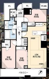 ザ・東京タワーズ ミッドタワー 49階 間取り図