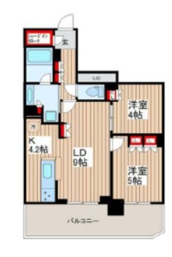 プラウドタワー亀戸クロス 8階 間取り図