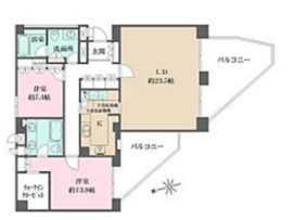 広尾シダーコート 101 間取り図