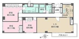 広尾シダーコート 104 間取り図