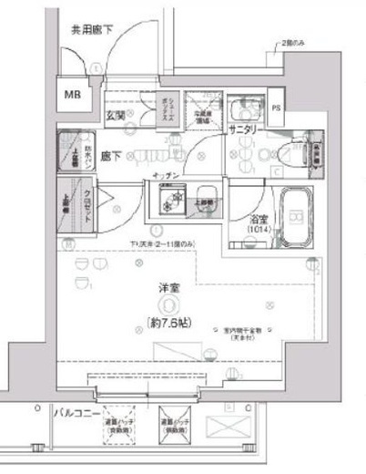 クレストタップ新横浜 811 間取り図