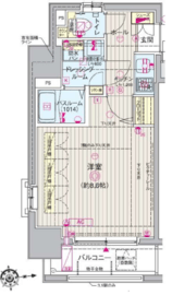 エステムプラザ品川駅前5th Avenue 2階 間取り図