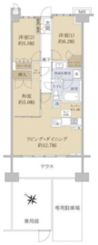 プラウド横濱中山 1階 間取り図