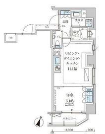 パークアクシス赤坂見附 1201 間取り図