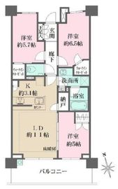 ザ・パークハウス戸塚ガーデン 3階 間取り図