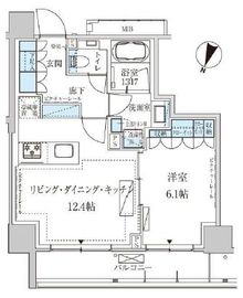 パークアクシス赤坂見附 1206 間取り図