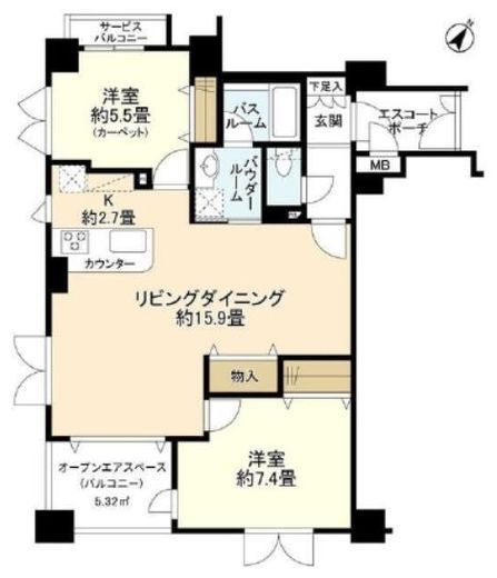 グランシティ桜木町Ⅱ 10階 間取り図