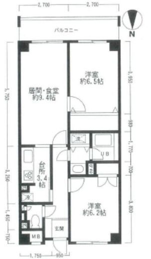 アルページ麻布 403 間取り図