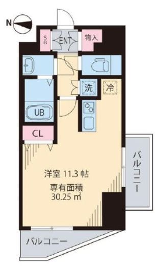 ルアナ亀戸 301 間取り図