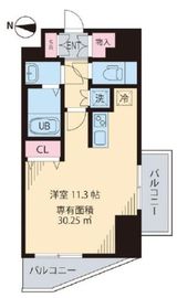 ルアナ亀戸 301 間取り図