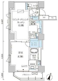 パークアクシス赤坂見附 1304 間取り図