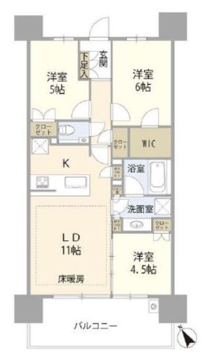 アネシア東京尾久 5階 間取り図