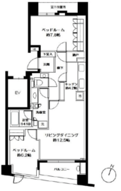パークホームズ碑文谷ロジュマン 2階 間取り図