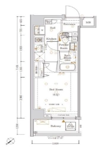 Log反町sta. (ログ反町sta.) 2階 間取り図