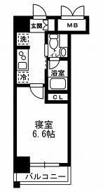 レジディア月島3 611 間取り図