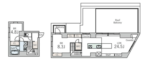 GranDuo下北沢12 801 間取り図