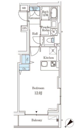 ロイジェント銀座 801 間取り図