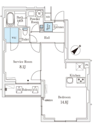 ロイジェント銀座 303 間取り図