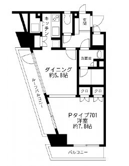 プライムアーバン番町 701 間取り図