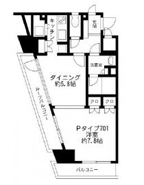 プライムアーバン番町 701 間取り図