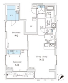 ロイジェント銀座 1001 間取り図