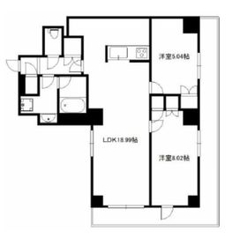 ジャコワ日本橋中洲 703 間取り図