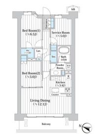 アビティグランデ砧 2階 間取り図