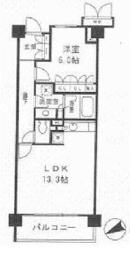 HF若林公園レジデンス 107 間取り図