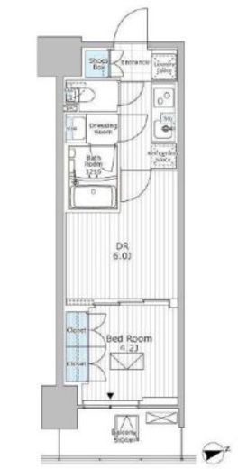 パークアクシス市川 703 間取り図