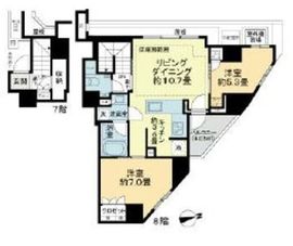 オープンレジデンシア品川中延ステーションフロント 7階 間取り図