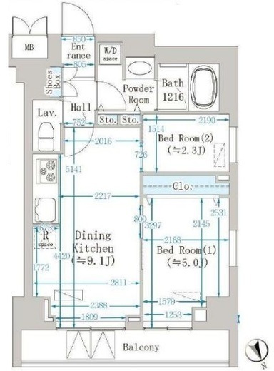 クレインメゾン新川通 904 間取り図