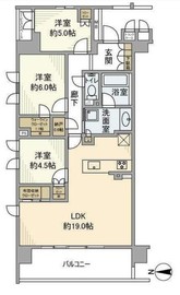 ウエリス世田谷砧 3階 間取り図