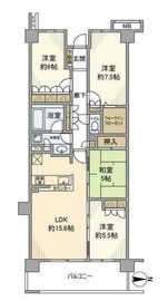 ヴェレーナ東戸塚Ⅱ 5階 間取り図