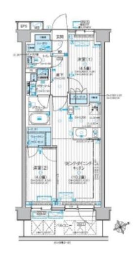 パレステージ藤沢Ⅱ 2階 間取り図