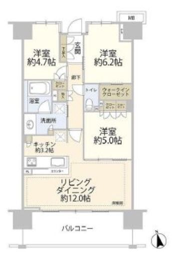 クレヴィア南砂 4階 間取り図