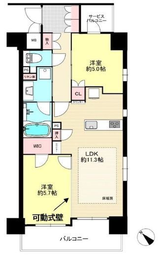 プレシエ横浜石川町 9階 間取り図