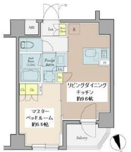 クレストコート世田谷松原 701 間取り図