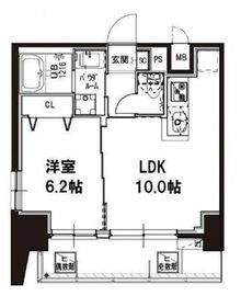 メゾンドアーク南大井 13階 間取り図