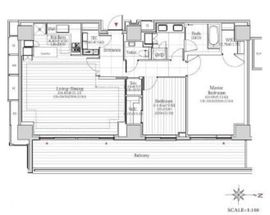 フォレストテラス鳥居坂 206 間取り図