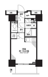 パークリュクス西新宿 5階 間取り図