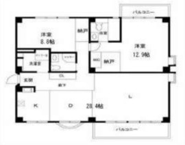 クレストテラス市ヶ谷 1階 間取り図