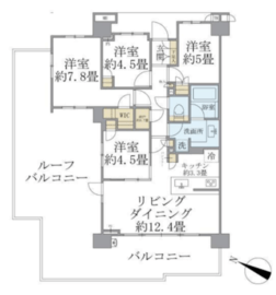 ブリリア大山パークフロント 4階 間取り図