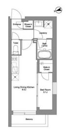 ORME COURT YOTSUYA 401 間取り図