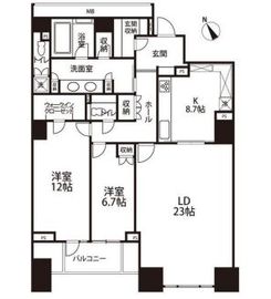 麻布台パークハウス 13階 間取り図