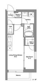 ORME COURT YOTSUYA 201 間取り図
