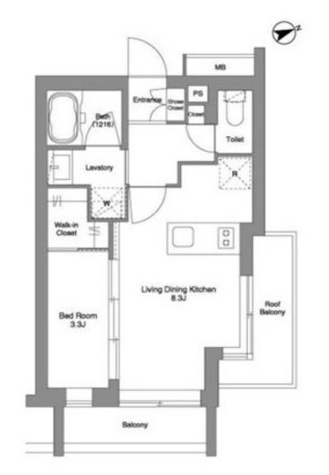 ORME COURT YOTSUYA 403 間取り図