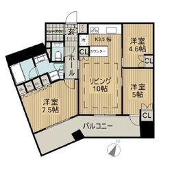 スカイズタワー＆ガーデン 34階 間取り図