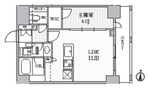 シーズンフラッツ菊川 702 間取り図