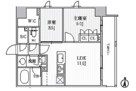 シーズンフラッツ菊川 303 間取り図